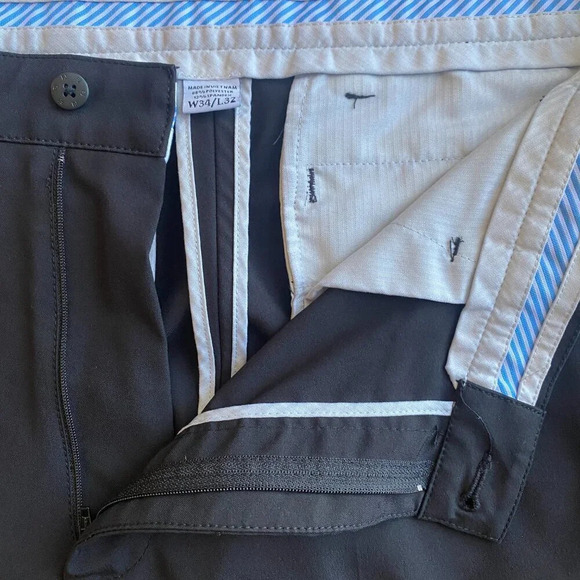 FootJoy Mens 34x32 Golf Performance Lightweight Stretch Straight Leg Black Pants - Picture 15 of 16